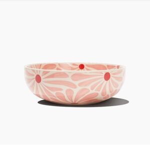 Floral Pink Ceramic Bowl